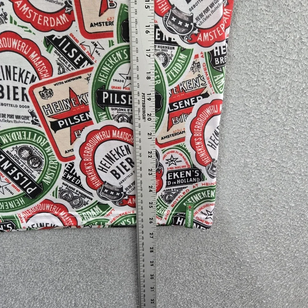 Heineken Men Shirt M Multicolor Graphic Beer Labels Casual Logo Short Sleeve